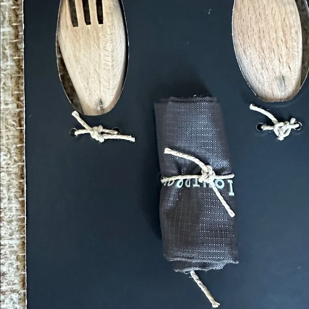 EB GSI Outdoors RAKAU Wooden Cutlery Set for Hiking Work School Lunch Travel